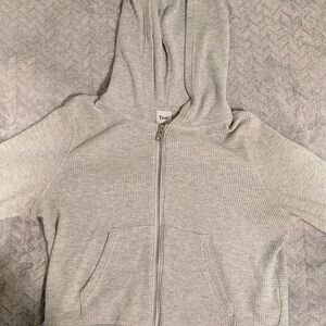 TNA Light Gray Zip-Up Hoodie - Size XS